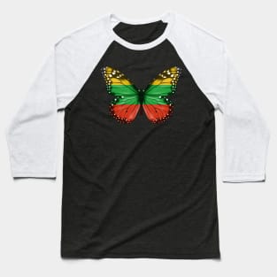 Lithuanian Flag  Butterfly - Gift for Lithuanian From Lithuania Baseball T-Shirt